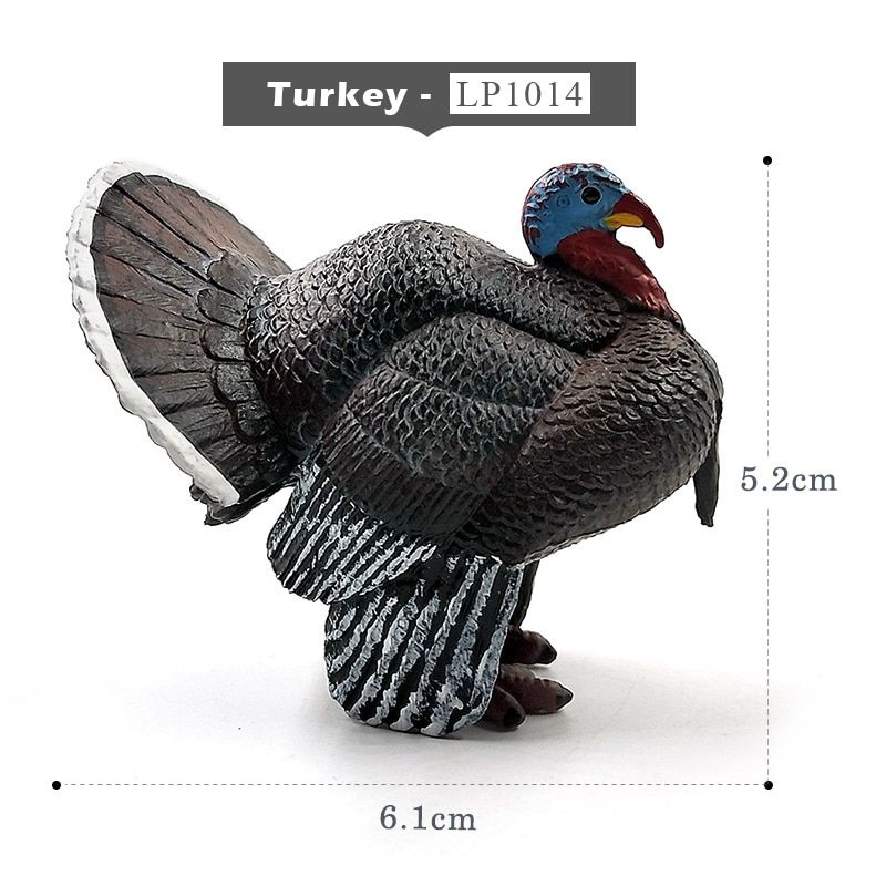 Simulation turkey bird Chicken Farm Pvc  model figurine home decor miniature fairy garden decoration accessories modern
