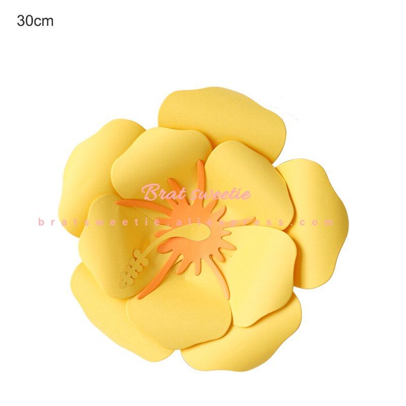 20cm 30cm DIY Giant Paper Flowers Backdrop Wall Decor Baby Shower Kids Birthday Wedding Decoration Decorative Artificial Flower