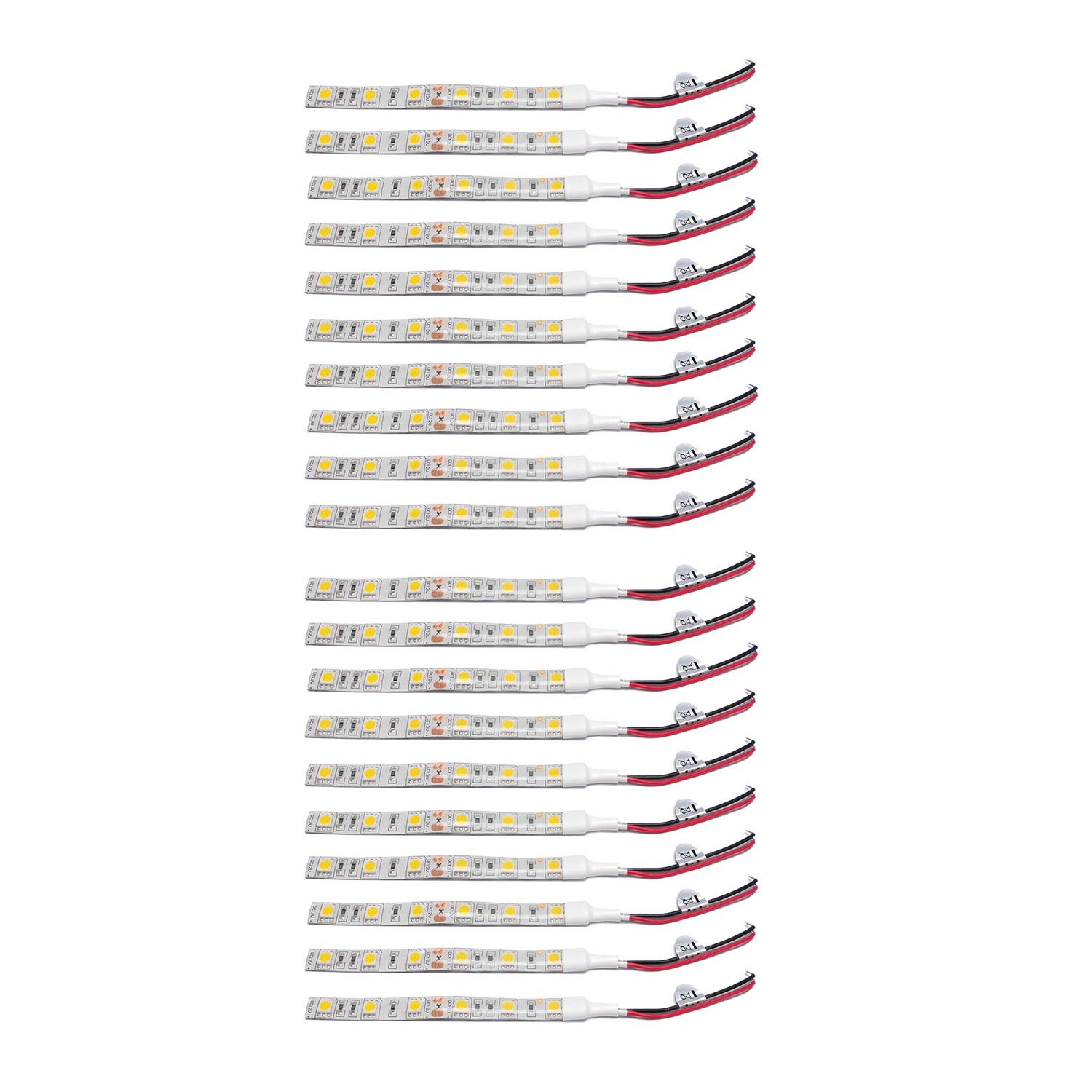 20Pcs 10Cm Waterproof 5050 Led Strip s Dc 12V Caravan Boat Car - 10Pcs White  & 10Pcs Red
