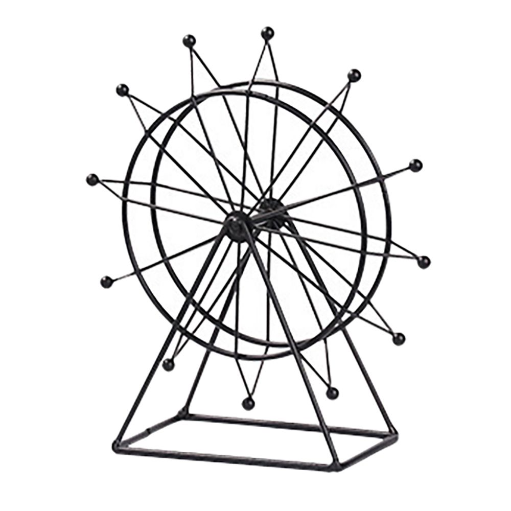 Small Rotating Ferris Wheel Metal Miniatures for Interior Metal Decorations Home Decoration Crafts Ornaments B