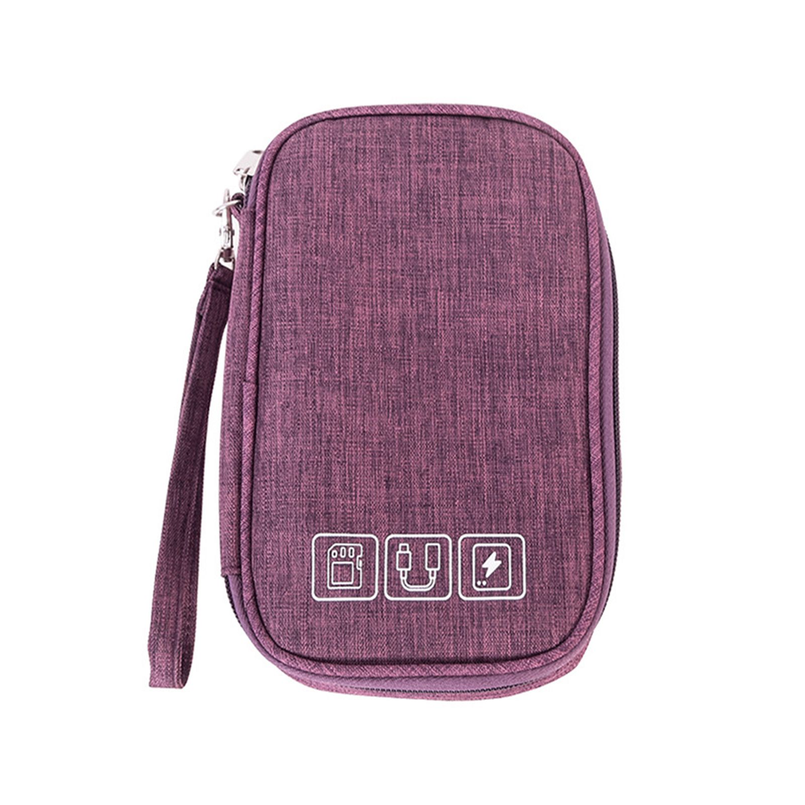 USB Bag Convenient Cable Organizer Pouch with 3 Mesh Pockets