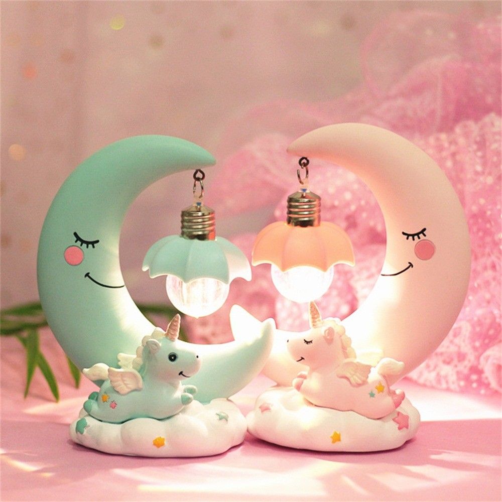LED Unicorn Light Moon Lamp Luminaria Romantic Night Lamp 3D