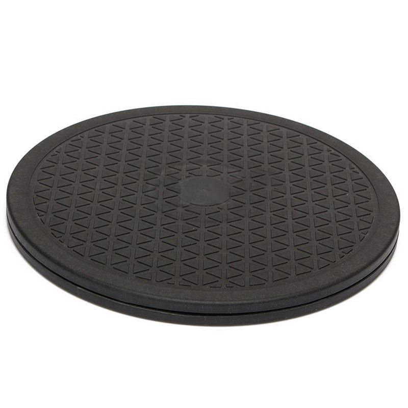 10 Inch Black Rotating Swivel Turntable Plate Lazy Home Kitchen Food Tool