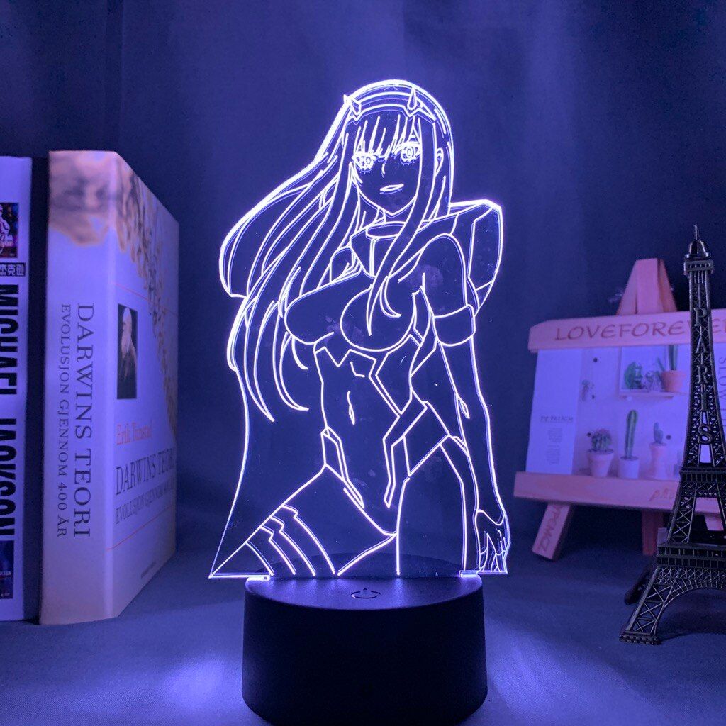 Anime 3d Lamp Zero Two Figure Nightlight Kids Child Girls Bedroom Decor Light Manga Gift Night Light Lamp Darling In The Franxx