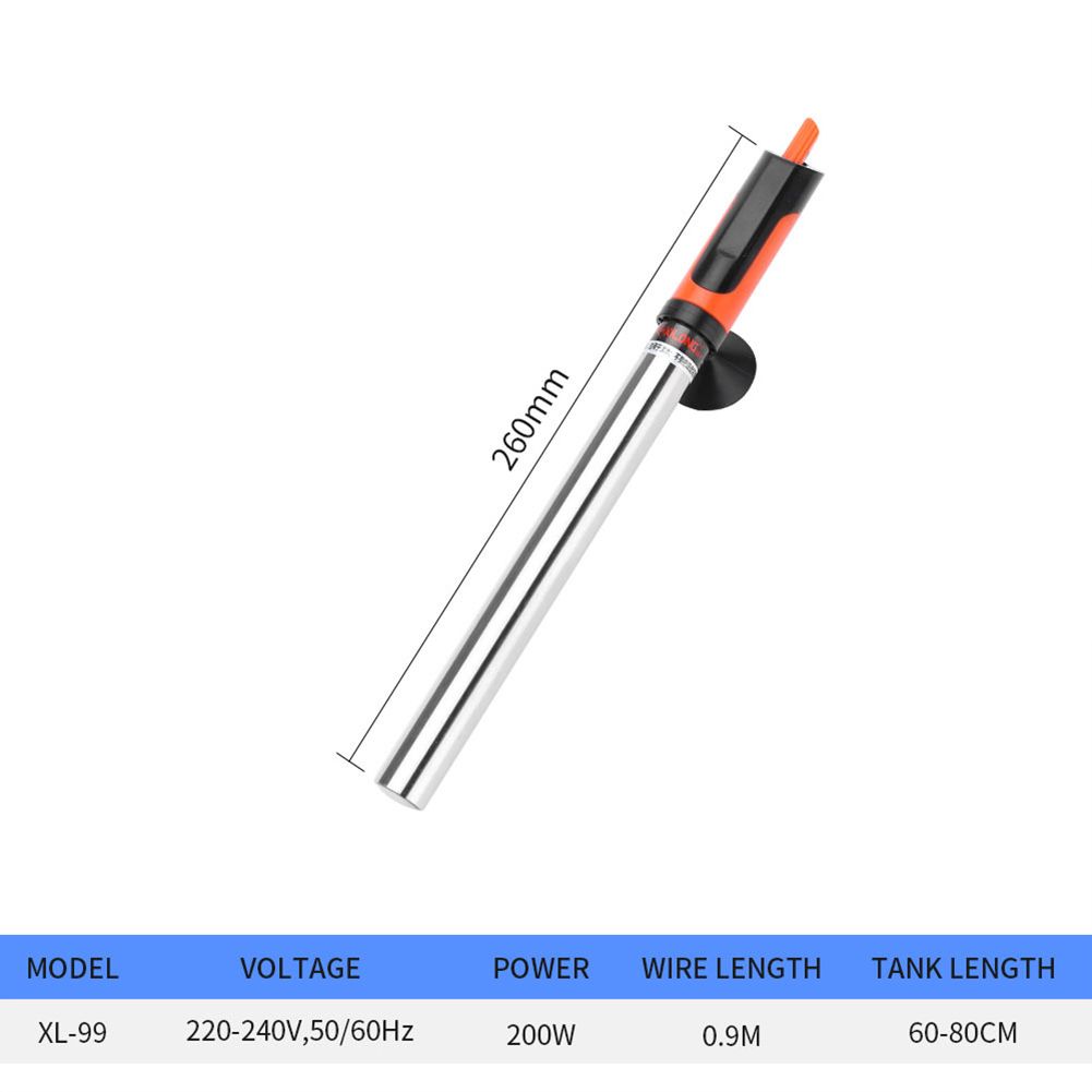 GC Xl-99 Stainless Steel Aquarium  Heater  Rod Explosion-proof Anti-leakage Automatic Constant Temperature Fishbowl Heating Tool color