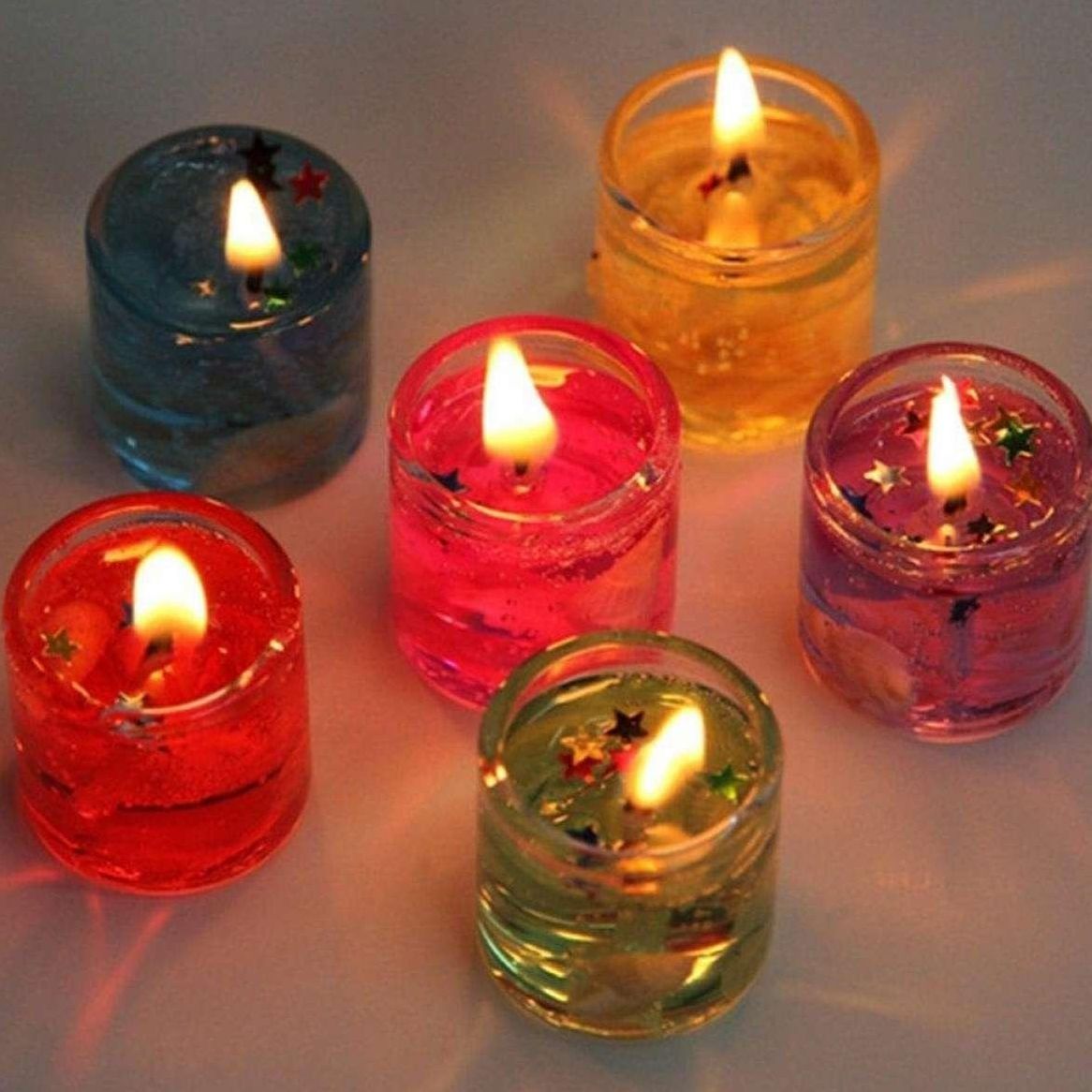 Home Decor Gel Candle - 6Pcs