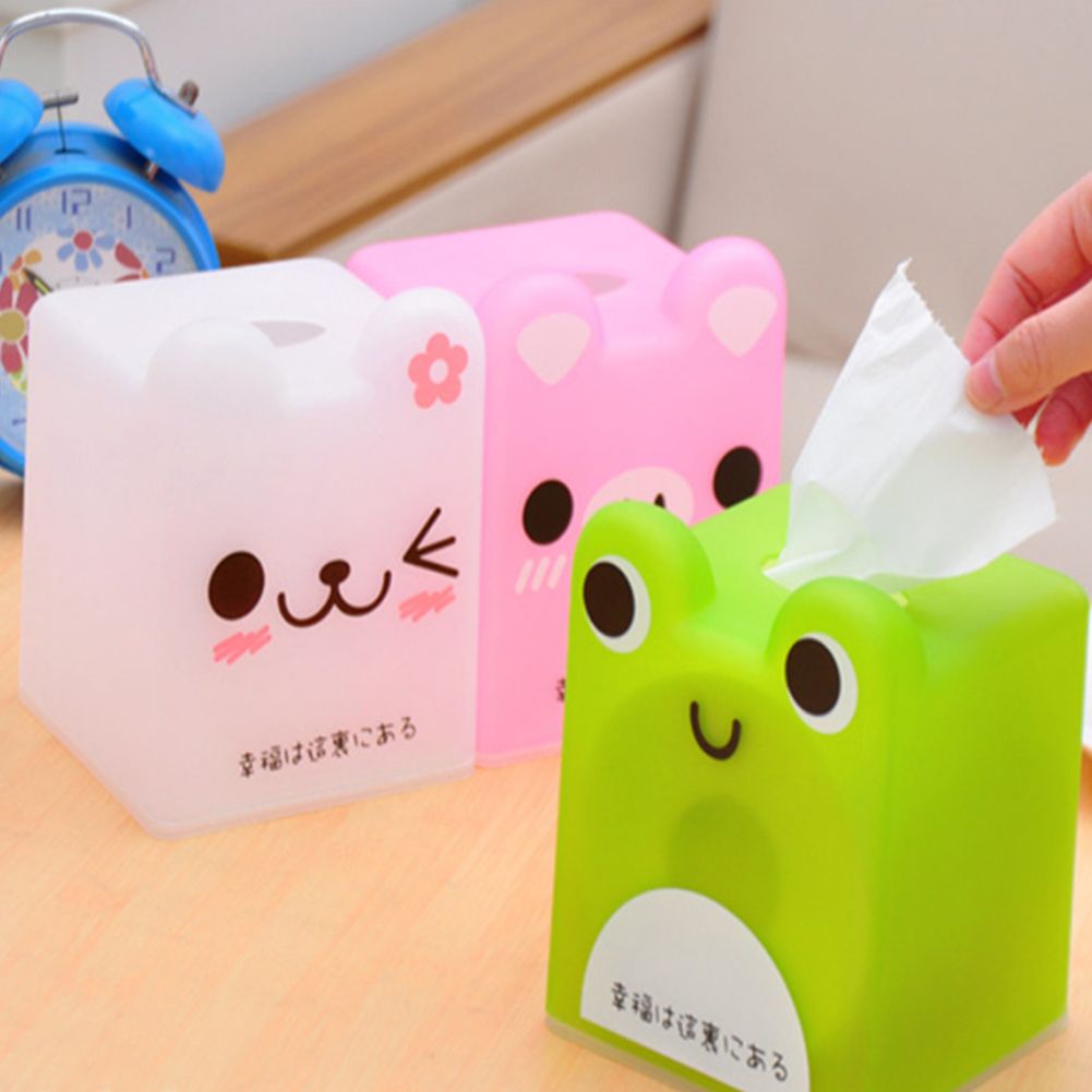 Yfashion Plastic issue Box Creative Cute Cartoon Square issue Box issue Storage Box