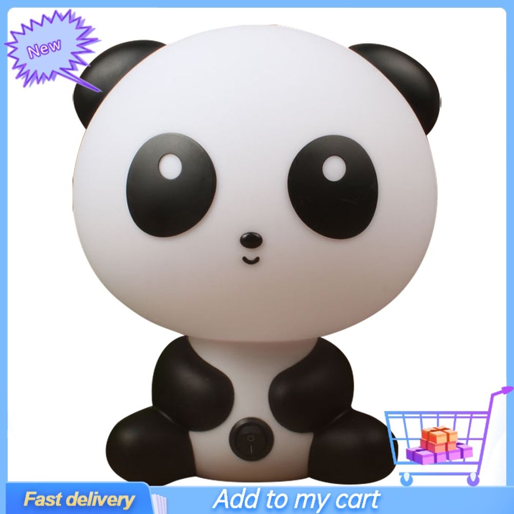 Cartoon Panda Bear Children Bedroom LED Night Light Desk Lamp Kids Gift Decor