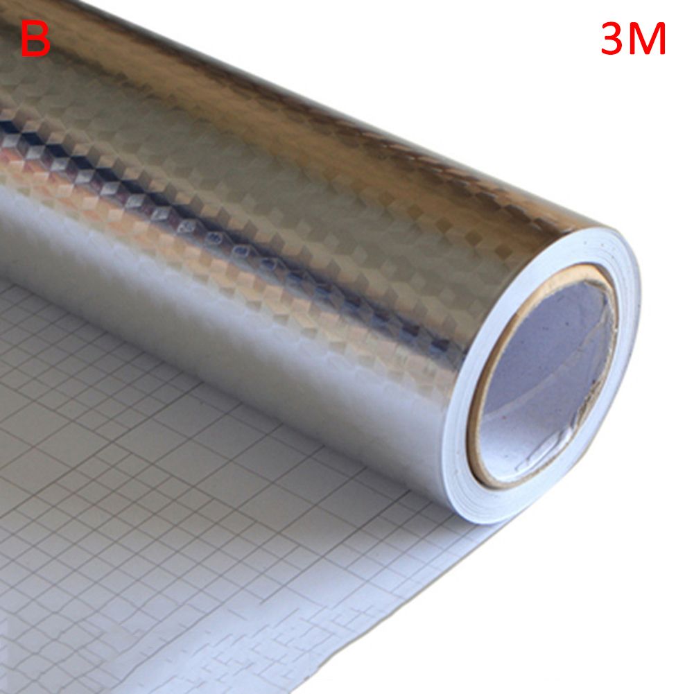 Waterproof Oil Proof Aluminum Foil Self Adhesive Kitchen Sticker Home Decor