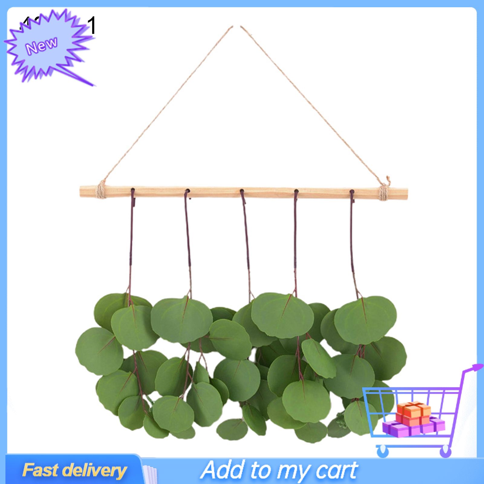 Realistic Artificial Leaves Hanging Design Plastic Beautiful All Match Eucalyptus Leaves for Home