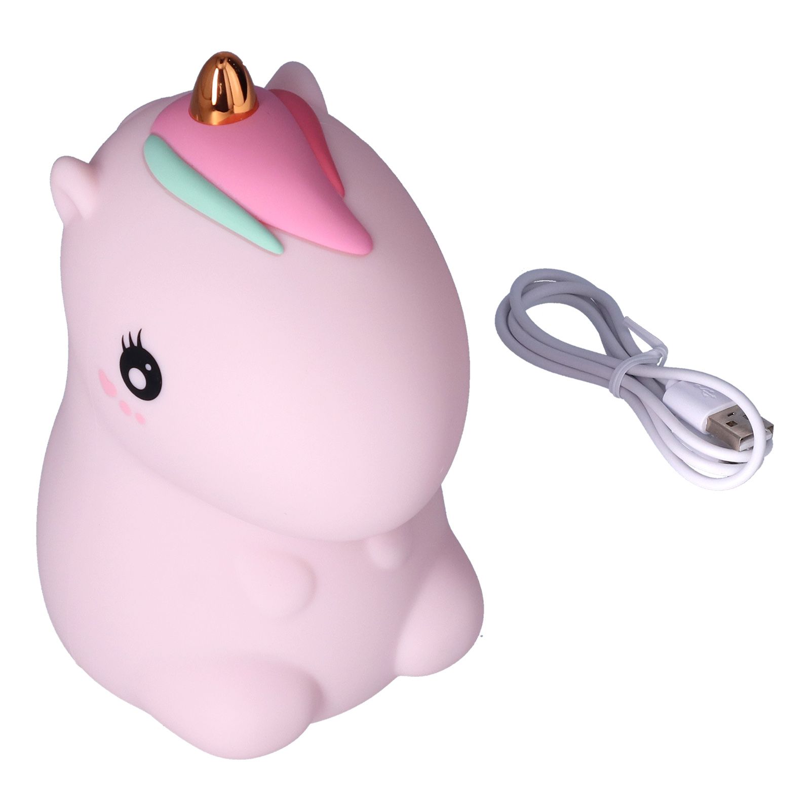 Cute Night Light USB Rechargeable Silicon Lamps With 7 Color Change For Kids GP