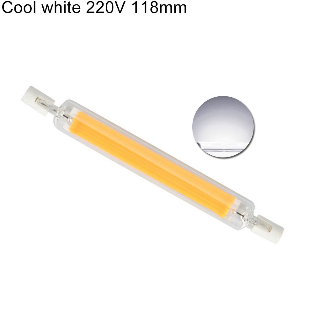 R7S 78/118mm 10/20W COB LED Halogen Light Dimmable Replace Lamp Bulb Glass Tube
