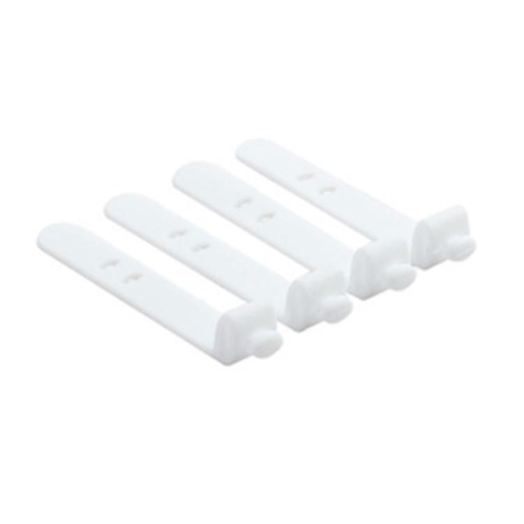 4Pcs Silicone Strap Earphone Storage Tape Power Line Data Cable Tie Outside Travel Cable Organizer Strap Office Zip Ties White