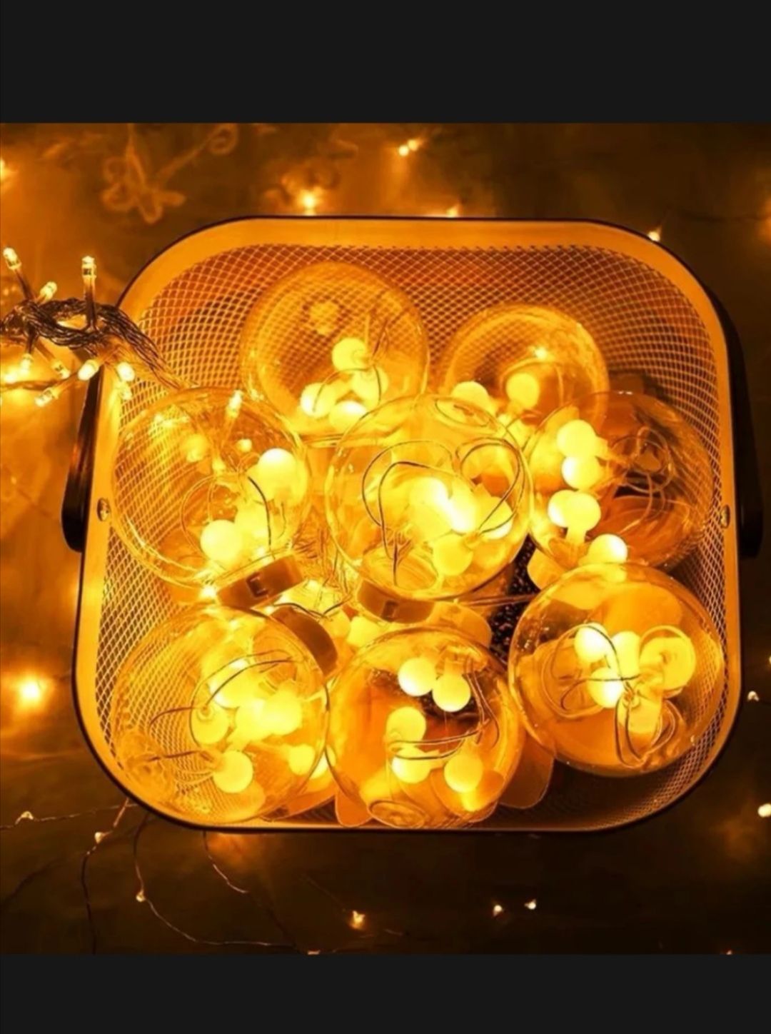 Fairy light garland curtain wish ball 16 feet 12 ball