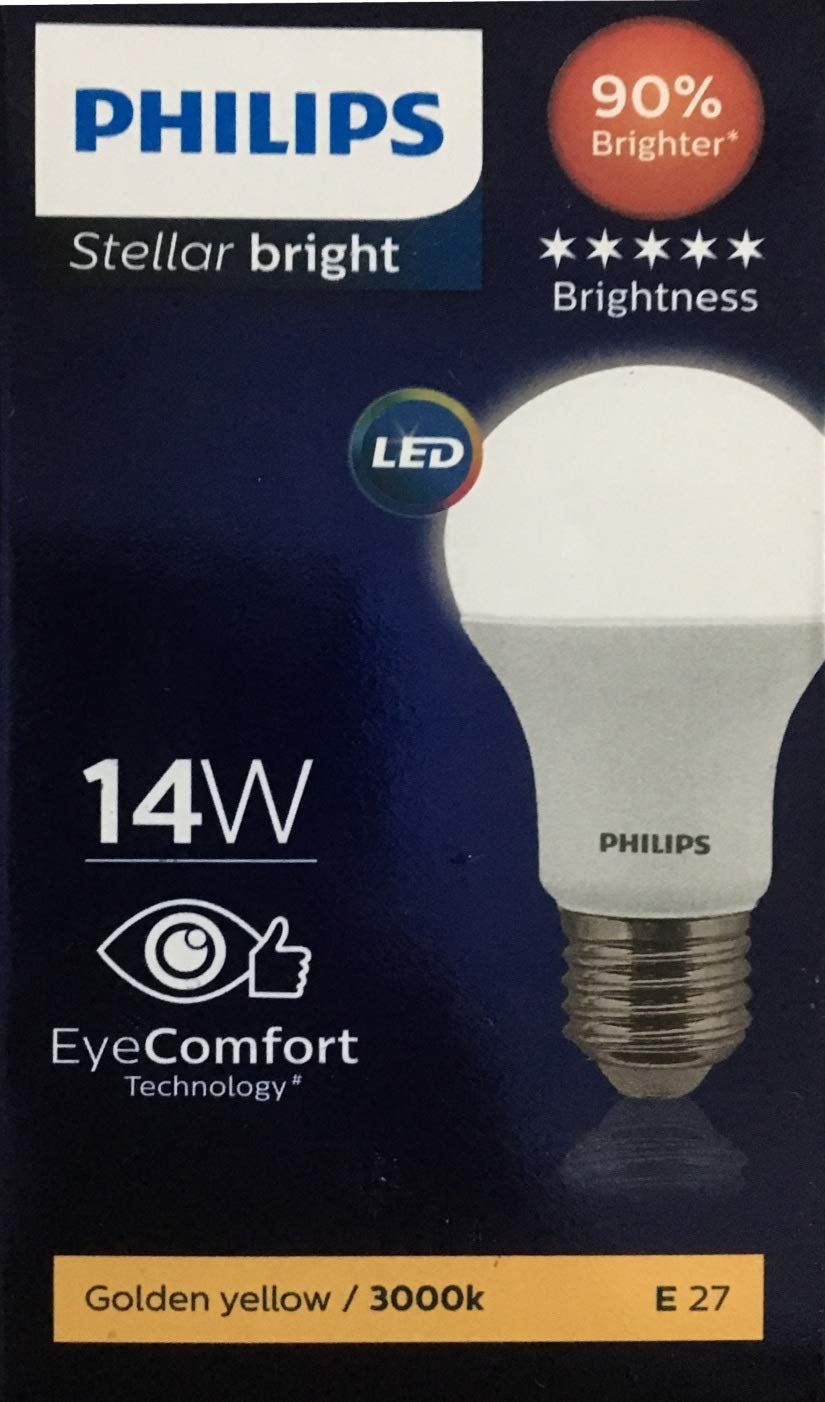 Philips Stellar Bright 14W 1260lm E27(Thread Type) 3000K A60 Warm White