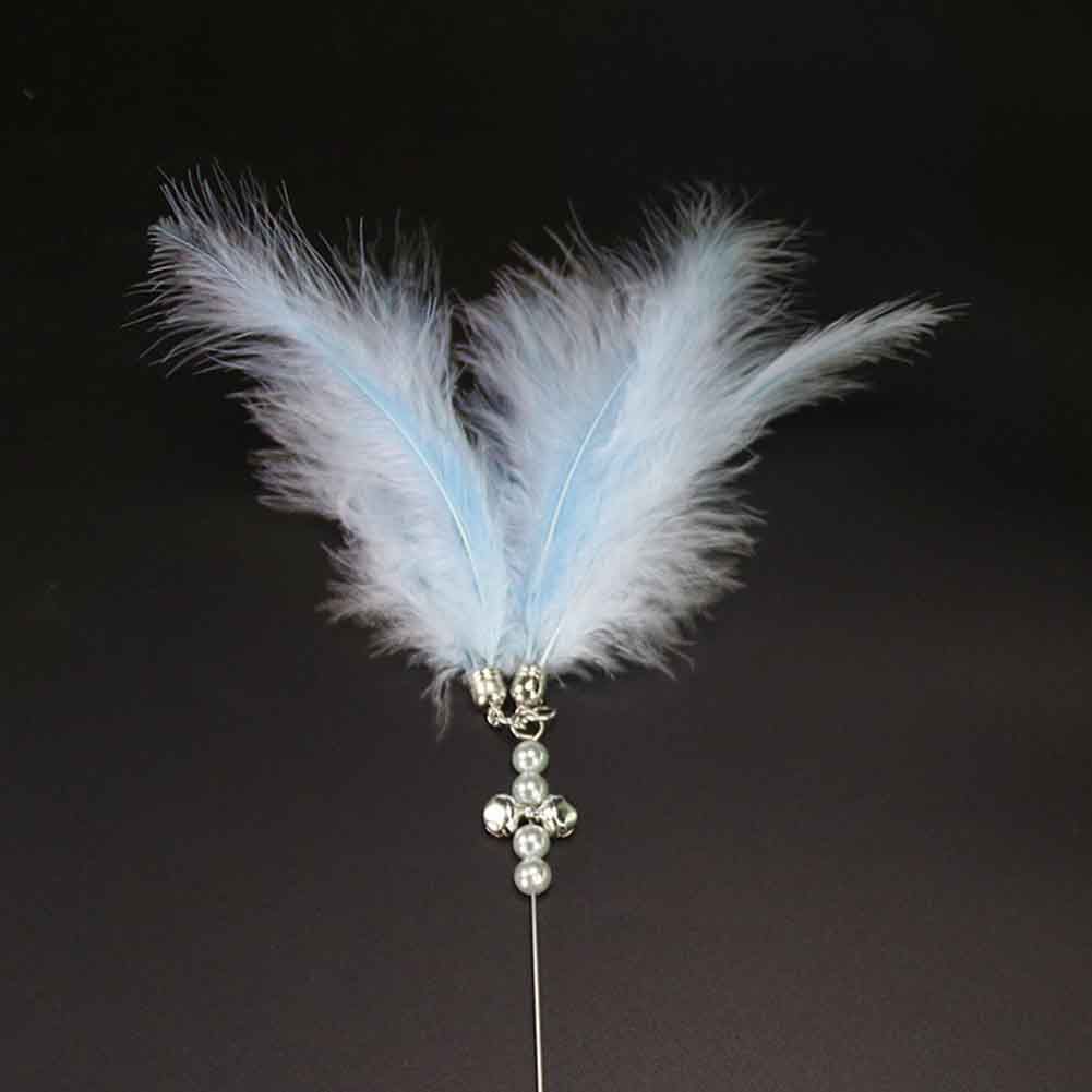 Yfashion Funny s oy Feathers  with Bells Pet raining active oys Sticks Pet Supplies
