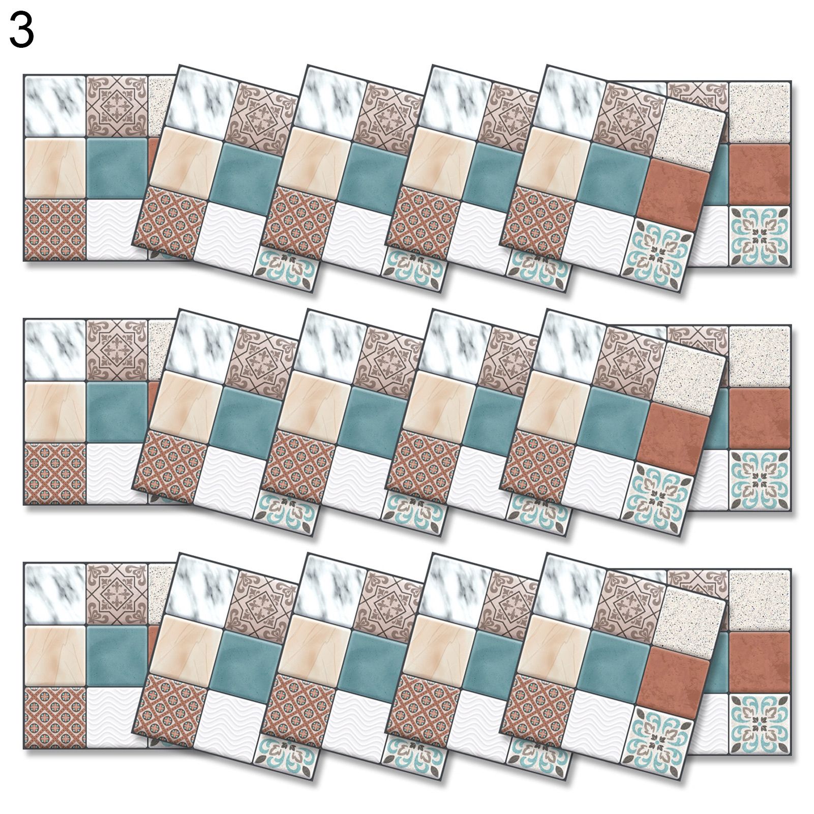 Wall Panel Moisture-proof S Adsive Wall Tile Sticker