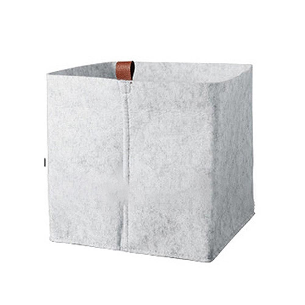 Felt Storage Box Multifunctional Home Desktop Tray Fruit Bowl Collecting Basket Sundries Collection Storage Organizers Bins Light Gray