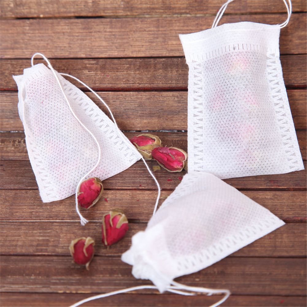 GC 100pcs Non-woven Fabric Tea  Bag  Filter Dregs Filtering Bag For Cooking Tea size:5*7