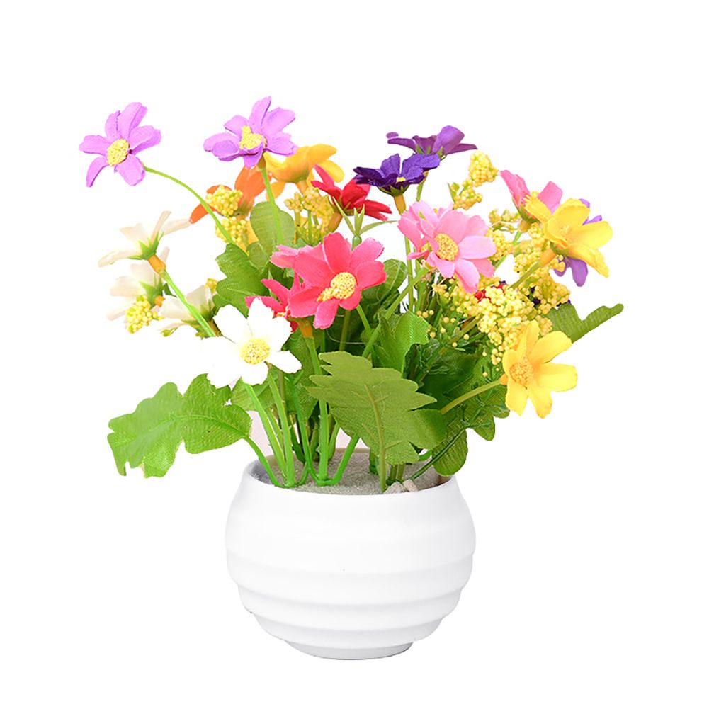 Potted Artificial Chrysanthemum Flower Bonsai Garden Wedding Table Ornament
