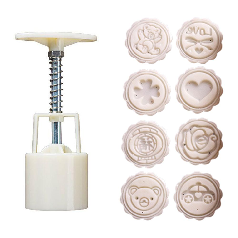 Mid-Autumn Festival Moon Cake Making Mould Ice Rind Green Bean Cake Domestic Use Hand Pressure Type Non-Stick Eco-Friendly ABS Mooncake Mould