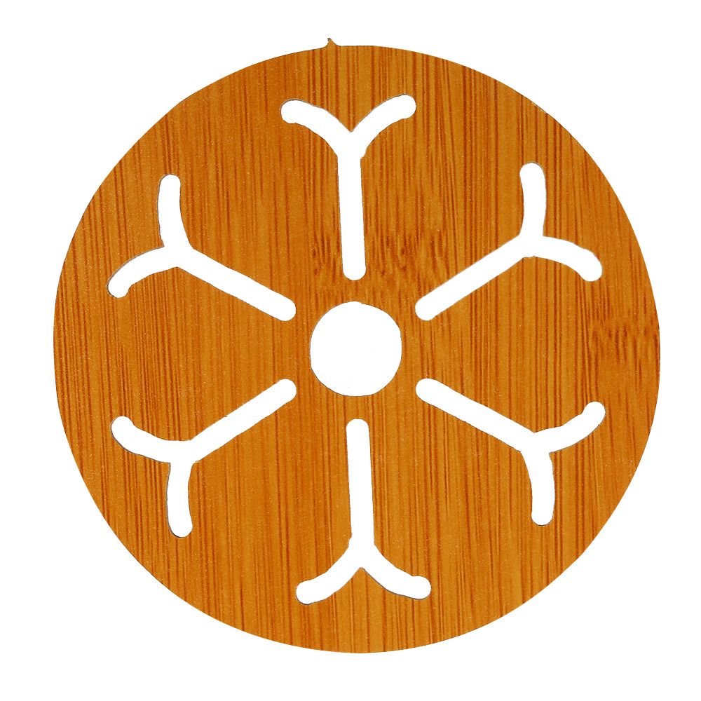 Insulation Mat Bamboo Wood Insulation Mat Heat Resistant Trivet Mat with Lovely Pattern 3.7