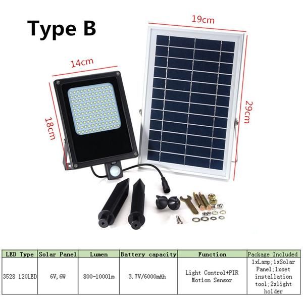 150 LED Solar Powered Flood Light Sensor Motion Activated Outdoor Garden Lamp-Global Collection
