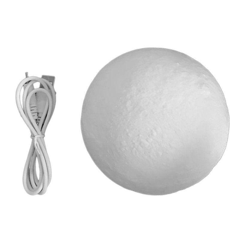 LED Night Light 3D Print Simulation Moon Light Birthday Gift USB Touch Control