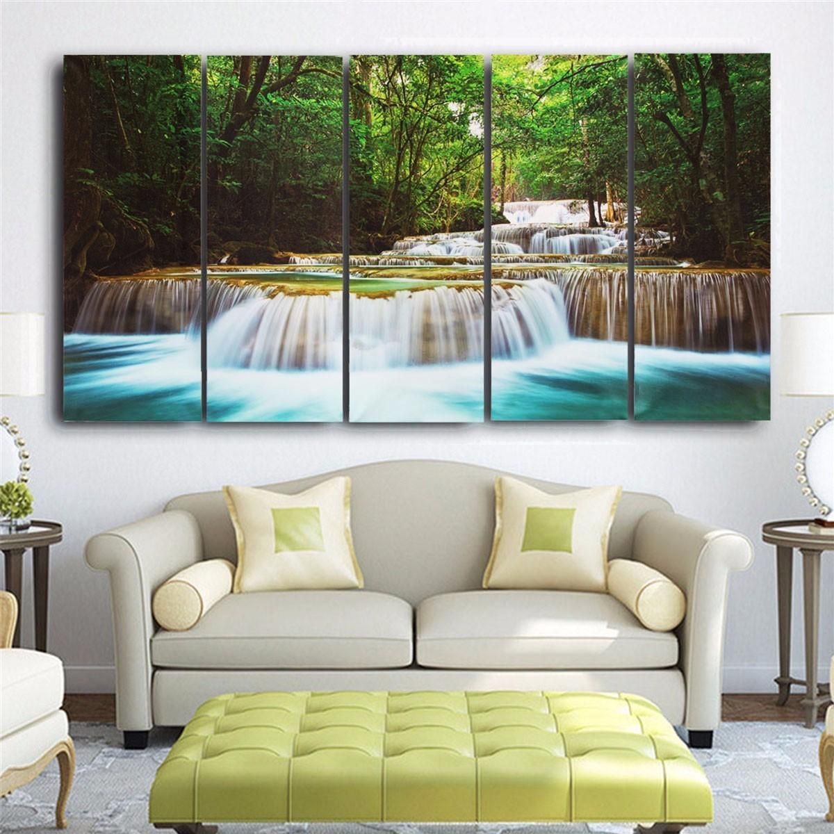 Frameless Modern Brook Forest Wall Home Decor Art Painting On Canvas 30x80cm New