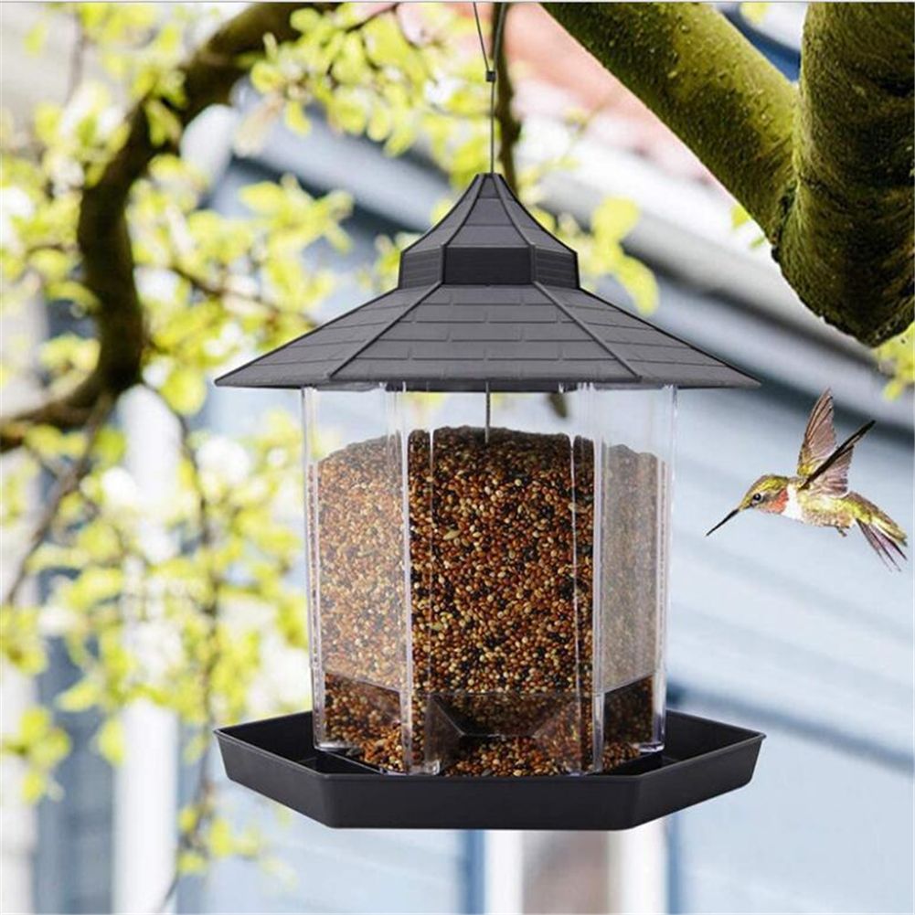 GC Wild Bird Feeder Outside Anti Squirrel Hanging Bird Feeder For Garden Patio Outdoor Decoration color