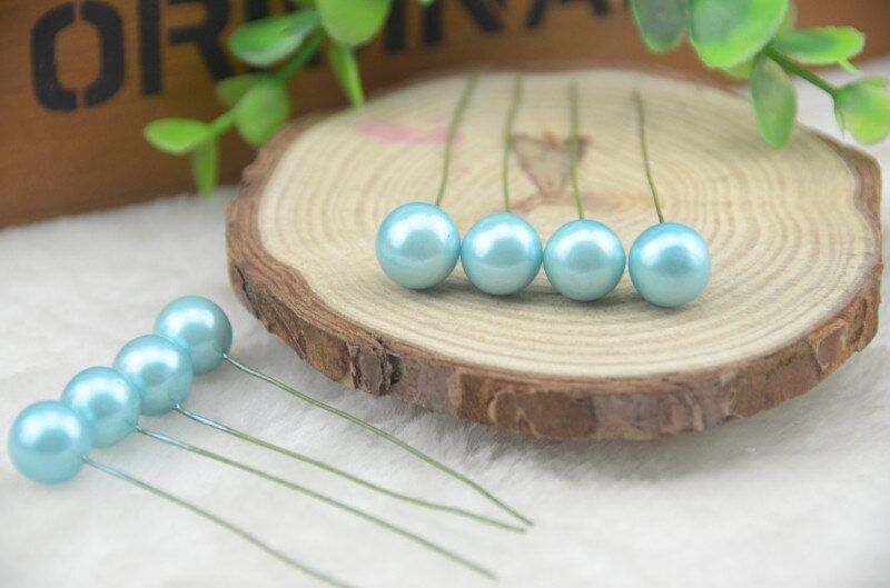 50pcs Mini Berries Plastic Fake Fruit Small Artificial Pearl Flower Stamens Cherry Wedding DIY Gift Box Decorated Xmas Wreaths