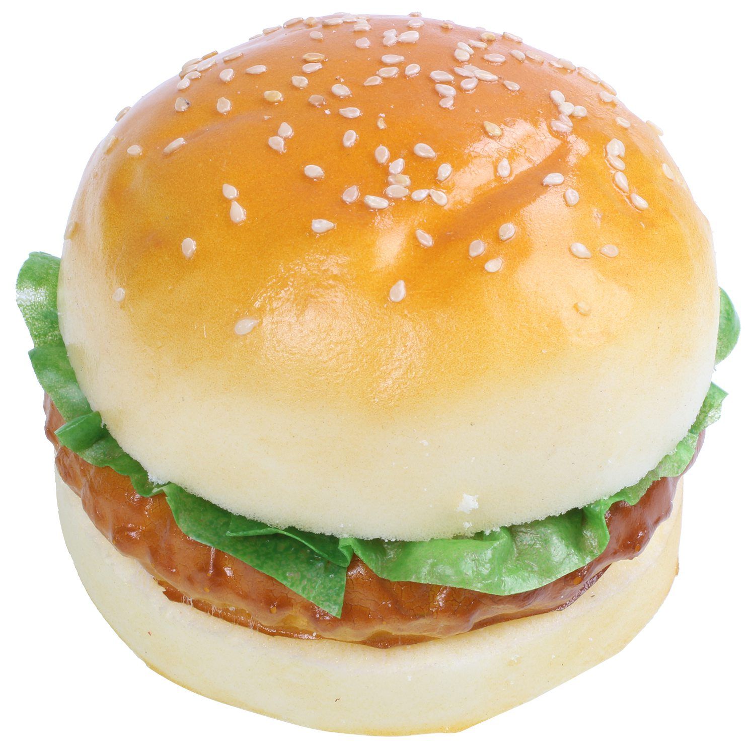 Harmony 1pc Realistic Hamburger Lifelike Simulation Fake hamburger Bakery Display Kids Food Bread Toy Home Decoration Photography props Not inclue the Plate