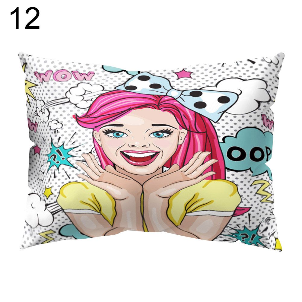 Creative Beauty Printed Throw Square Pillow Case Cushion Cover Bedding Articles