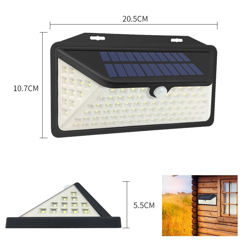 102 LED Solar Light Human Body Sensor Solar Lamp IP65 Outdoor Light Automatic Adjust Brightness Garden Street Light