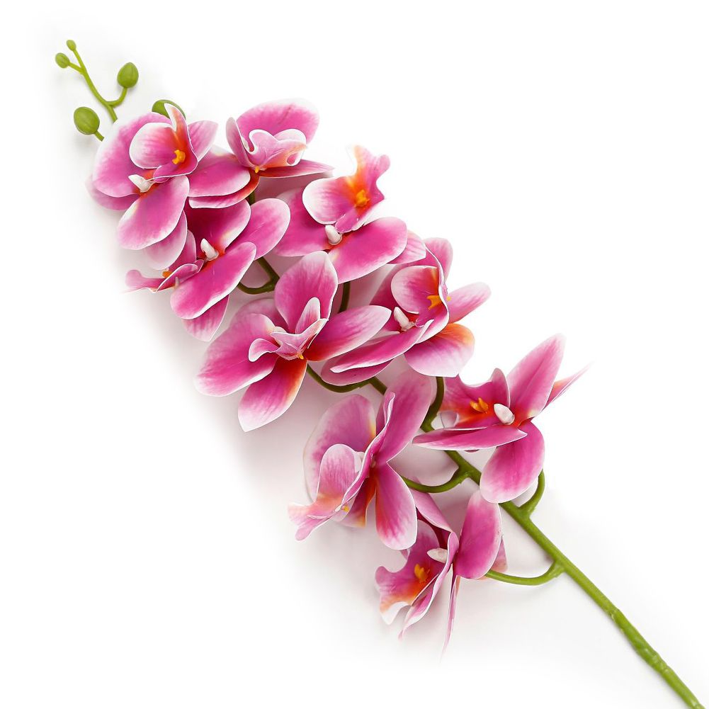 1Pc 3D Print Artificial Flower Butterfly Orchid Garden DIY Party Wedding Decor