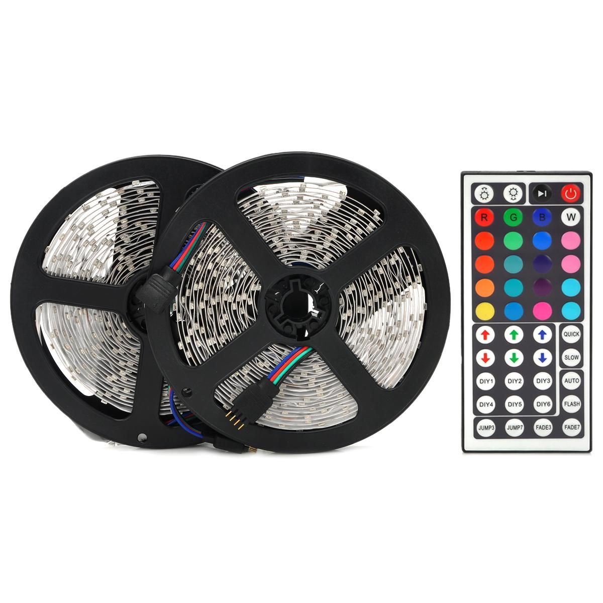 72W 3000lm 600-SMD LED RGB Flexible Lamp Strip w/ Controller (2PCS/5M)