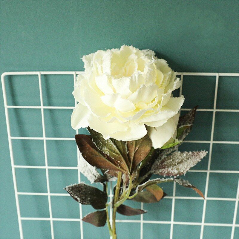 1Pc Home Decoration Wedding Fake Flower Christmas Snow Peony Simulation Flower