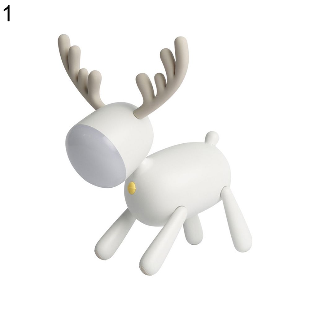 Elk Deer Rotary Night Light Tail Adjustable Timing USB Lamp Kids Bedroom Decor