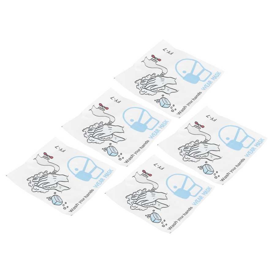 Reminder Sticker 5Pcs/ Set Window Wall Background Self‑Adhesive Sign Reminding Poster for Office School