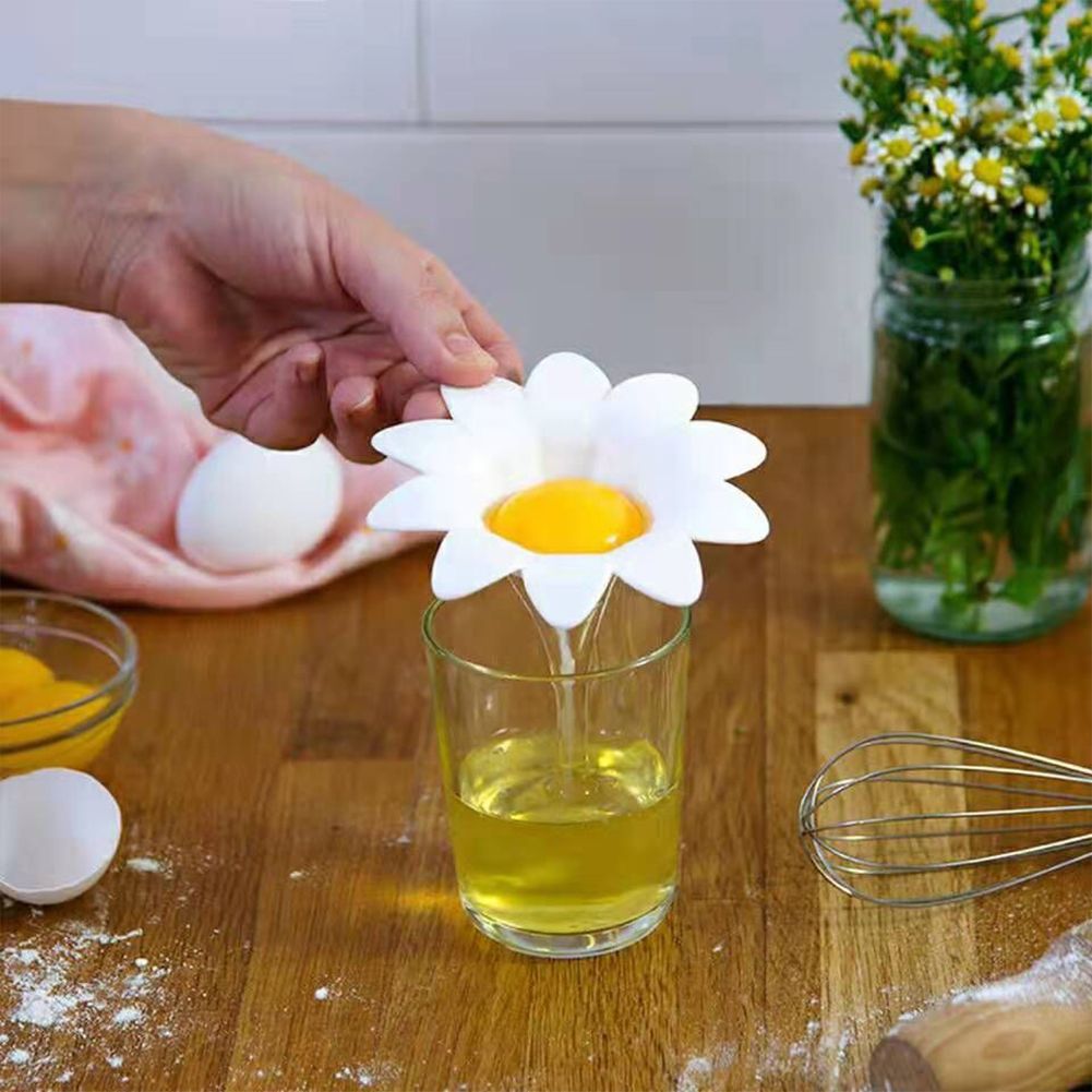 Yfashion Egg  White   Yolk  Separator Daisy Shape Kitchen Baking  ools Accessories specification:opp bag packaging