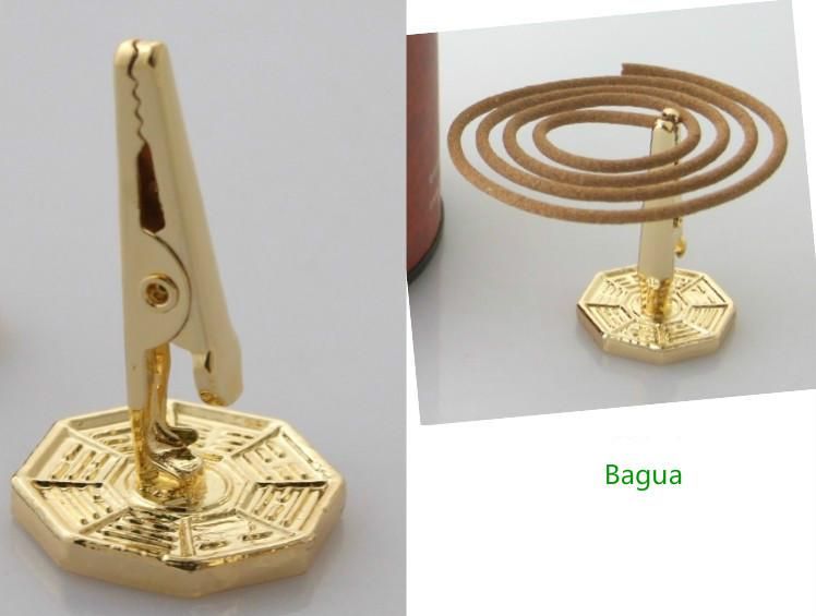 Unique incense clip holder,h3.8 and base 2.3cm. Perfect golden color is a noble gift. Daily use for incense coils and sticks.
