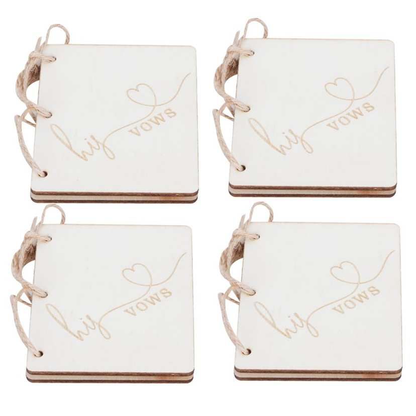 Practical 2 Sets Wedding Vow Books Exquisite Gift Card Declaration Booklets