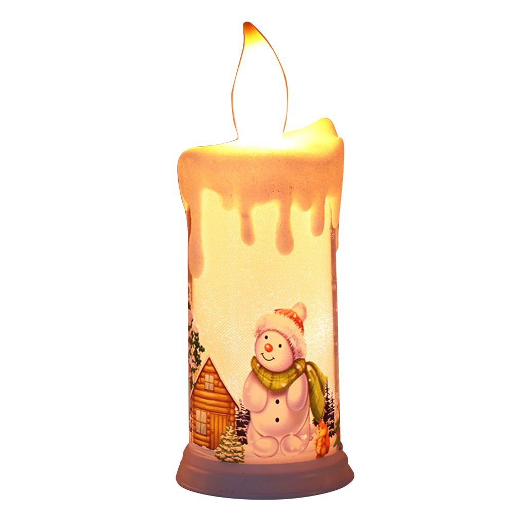 GC Electronic Simulation Candle  Light Led Candle Santa Claus Snowman Decoration Night Light size:Type A santa claus