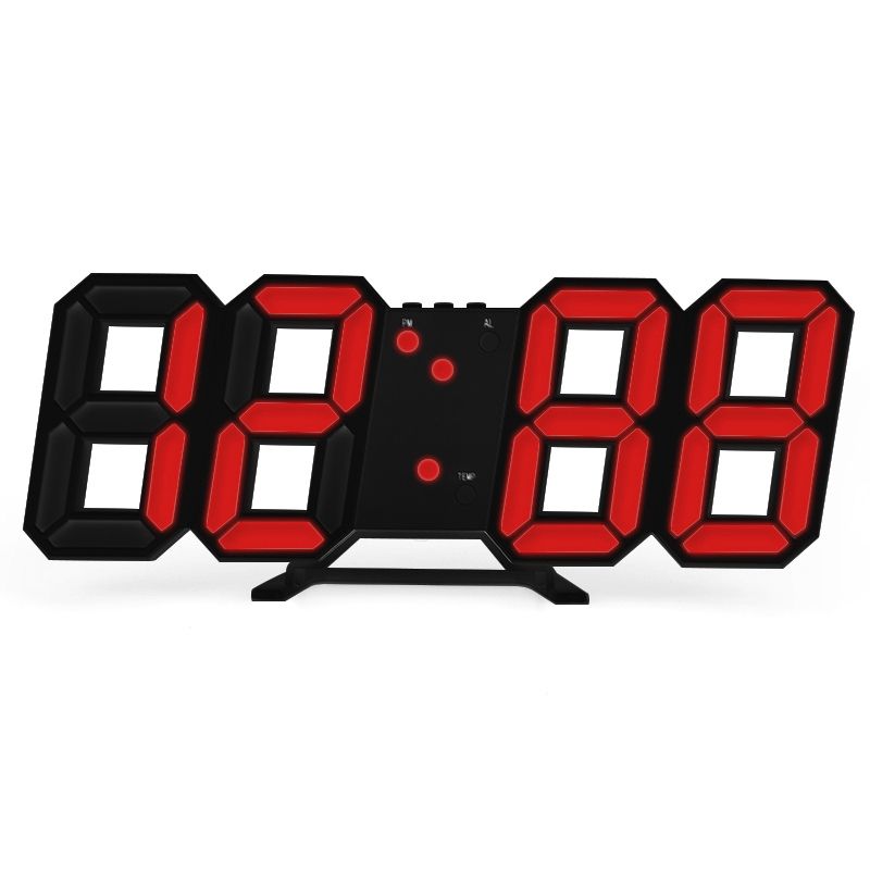 3D LED Digital Clock Snooze Bedroom Desk Alarm Clocks Hanging Wall Clock perfect nightstand, bedside or office desk alarm clock