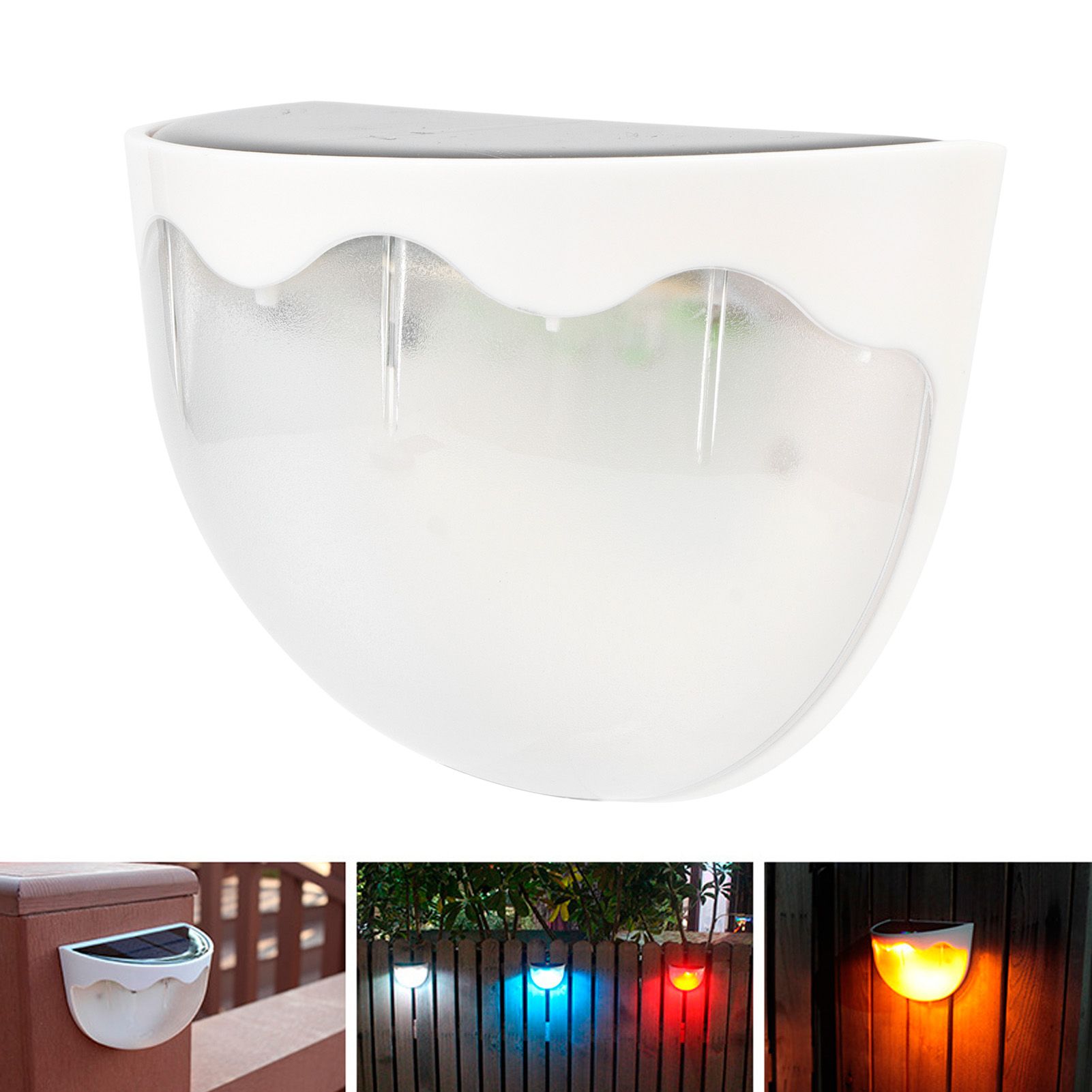 SL‑401 Solar Light Outdoor Garden Landscape Semicircular Wall Lamp Waterproof