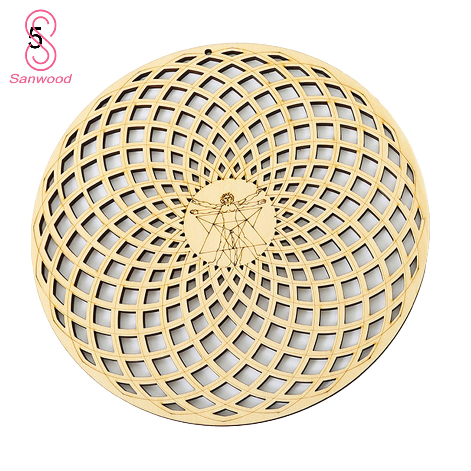 Wooden Placemat Anti-deform Wooden Placemat Wall Hanging Pendant Party Prop