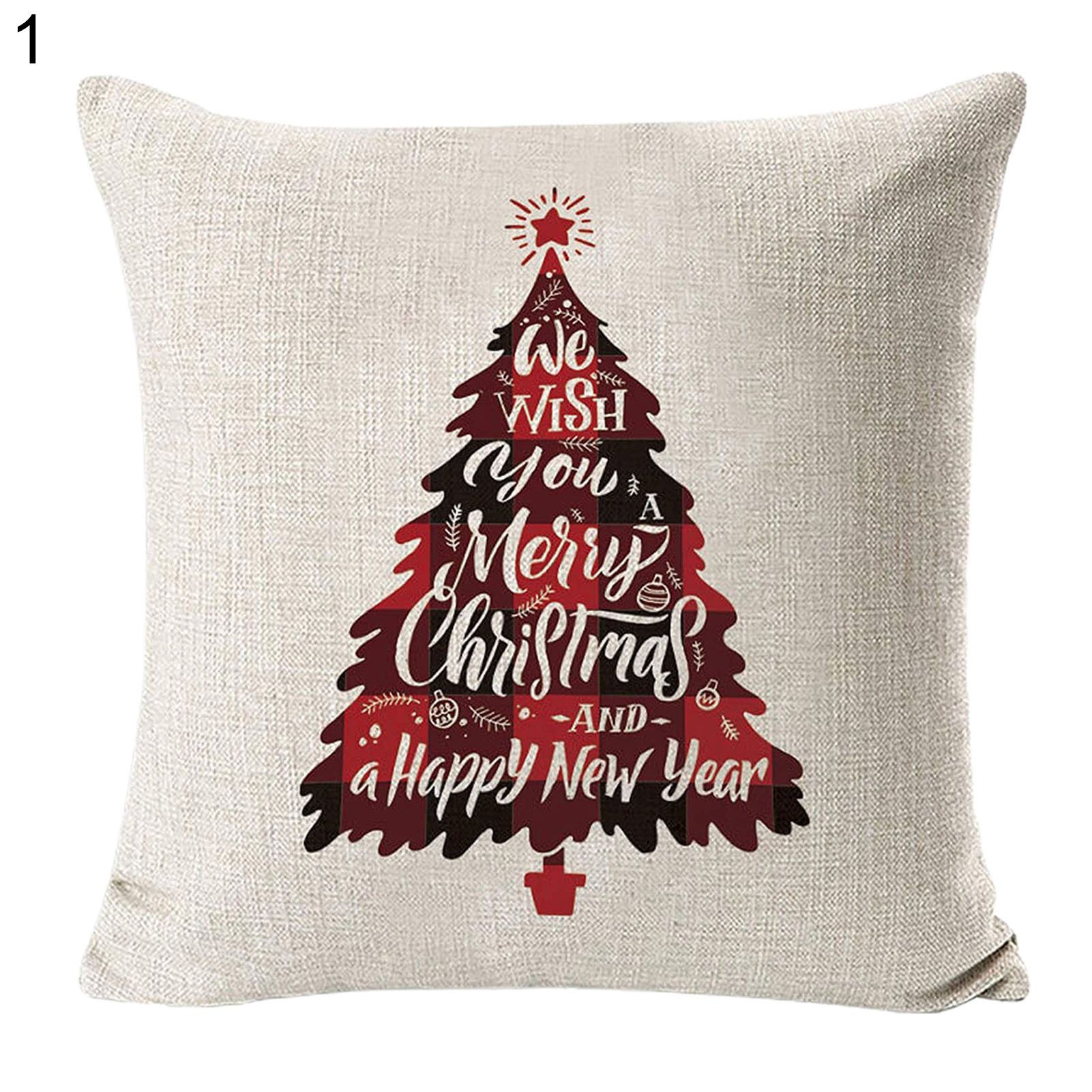Christ Cushion Cover Snowman Pattern Strong Flexibility Throw low Cover