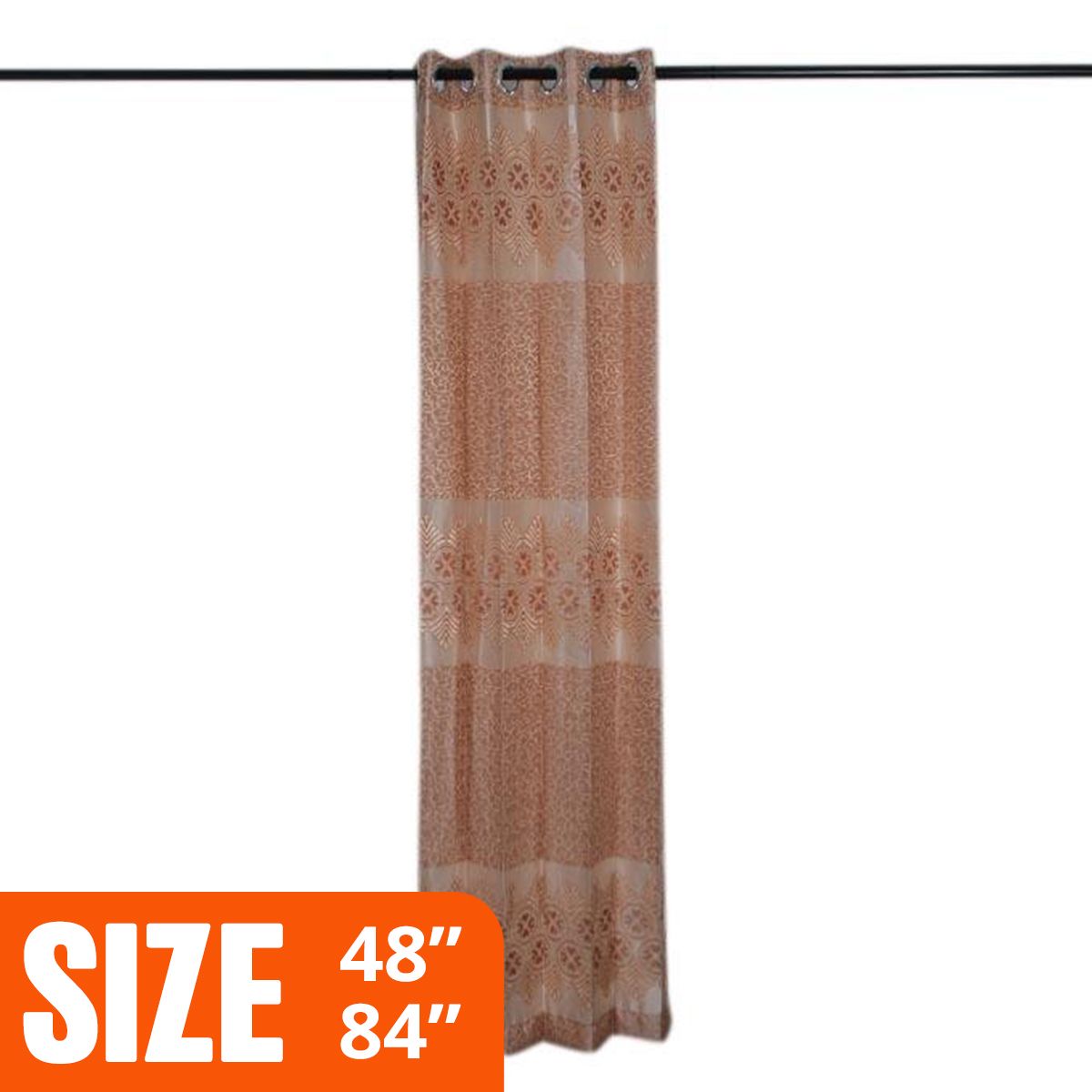 Synthetic Curtain - Golden and Chocolate