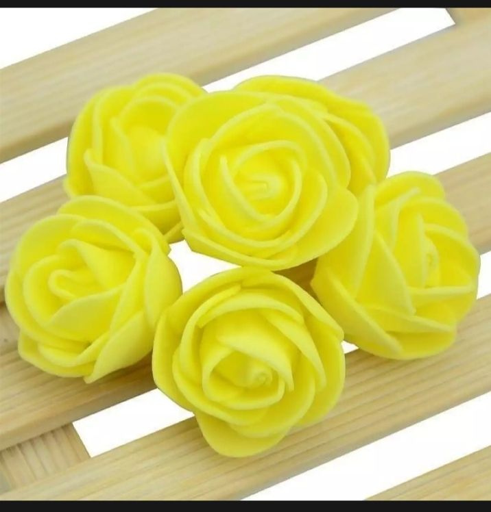 Artificial yellow color PE foam flower - 20 pcs