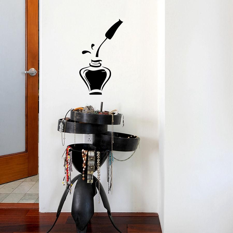 Glogal collection---Nail Polish Beauty Salon Girls Bedroom Wall Art Stickers Decals Home Room